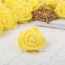 50 cái Bọt Hoa hồng Hoa nhân tạo Cho đám cưới Tường , Bàn Và Đồ trang trí - Màu Hồng baby - Xem 4