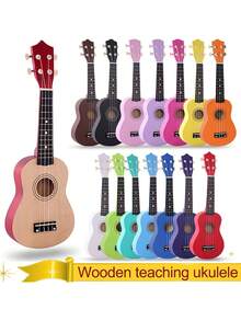 1pc 21-inch Ukulele Musical Instrument - Pink - View 4