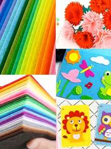 10/20/40pcs Multi-Color Handmade Diy Material Felt Cloth Fabric - 40 colors, 40 pictures - View 3