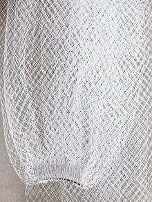 1 Miếng Cô dâu Lưới Màng che mặt Với lược Dành cho Cô gái , Thích hợp Cho đám cưới , Yến tiệc , Buổi tiệc Và Nhiếp ảnh - trắng - Xem 5