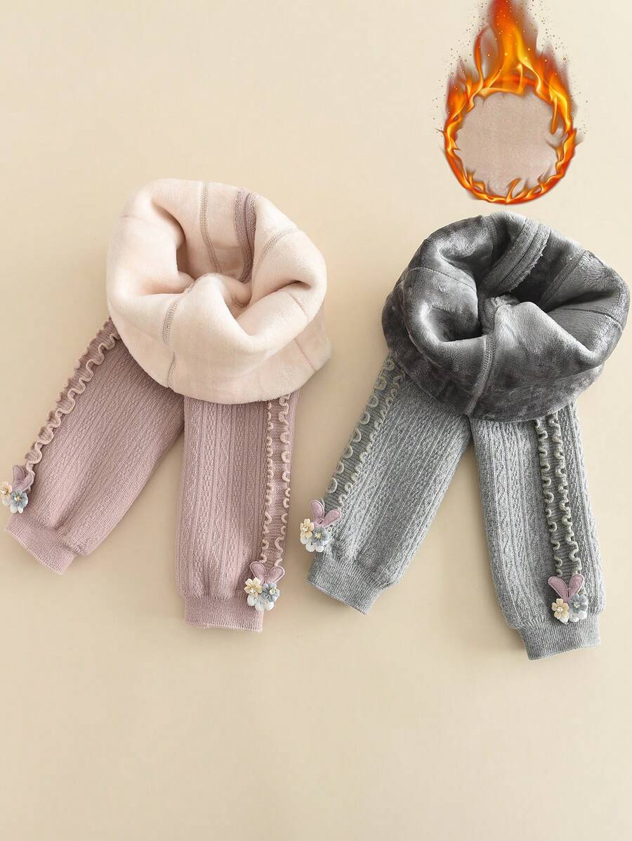 2 Miếng Cô gái Quần tất Đối với , Mùa Thu /đông Ấm áp Trắng đen Em bé pantyhose - Nhiều màu - Xem 1