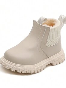 1 Pair Kids Snow Boots, Warm Thermal Lined, Comfortable, Simple, Versatile, Slightly Compact, Suitable For Winter (Recommend Ordering 2 Sizes Up, Tight Ankle Opening), Boots, Shoes