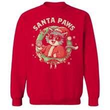 Nearly There Santa Paws By Tobe Fonseca Graphic Red Unisex Cotton Pullover Sweatshirt
