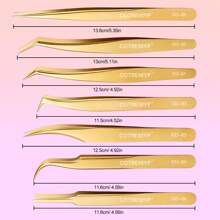1/2/7 Stück Hochpräzisions-Pinzetten für Wimpernverlängerung, Applikator-Pinzetten für Wimpernverlängerung, Haarentfernungstool für Kosmetik