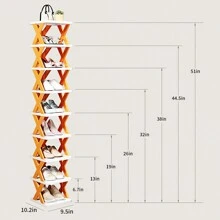 1 件塑膠鞋架- 組裝方便,結構穩定- 鞋櫃2-6 層,適用於衣櫃狹窄,塑膠鞋架存放收納櫃,適用於入口,節省空間,適用於臥室、衣帽間、走廊、車庫的鞋架櫃(綠色) - 綠色 - 查看 3