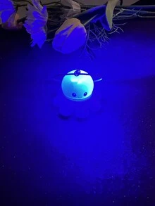 1入組卡通可愛的亮光光效應章魚水母鑰匙扣,頂部有線環鑰鏈,適用於diy首飾、送禮及手機包掛件 - 彩色 - 查看 4