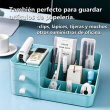 Organizador de Cosméticos, Organizador de Maquillaje, Makeup Organizer con Cajóns, Caja de Almacenamiento para Maquillaje, Caja de Cosméticos para Joyería,Papelería,Labiales, Regalo de Mujer - Blanco - Ver 6