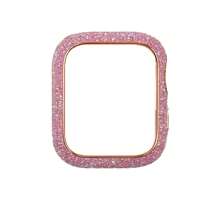 1pc Bling Case Compatible With Apple Watch Series 8 7 6 5 4 41mm 45mm Protector Rhinestone Compatible With Apple Watch Case Protective PC Bumper Glitter Women Accessories - Pink - View 9