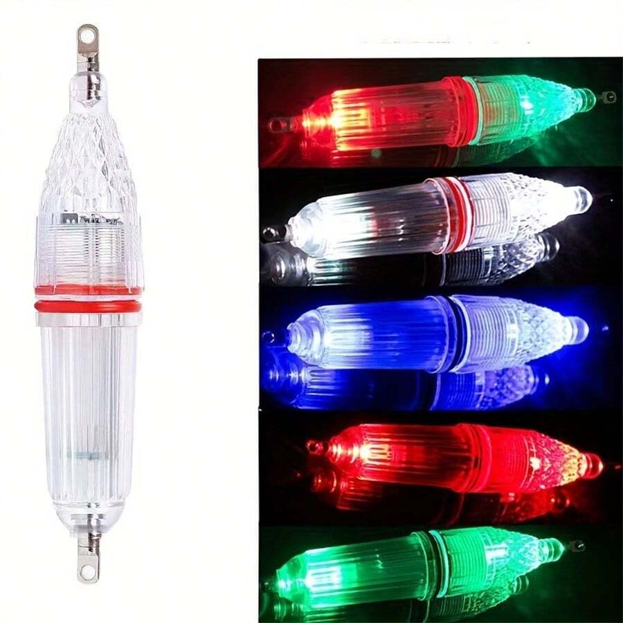 Led Fish Luring Lamp Underwater Fishing Lure Lamp, Deep Sea Fishing, Night Fishing. Battery Not Included - Blue - View 1