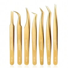 1/2/7 Stück Hochpräzisions-Pinzetten für Wimpernverlängerung, Applikator-Pinzetten für Wimpernverlängerung, Haarentfernungstool für Kosmetik