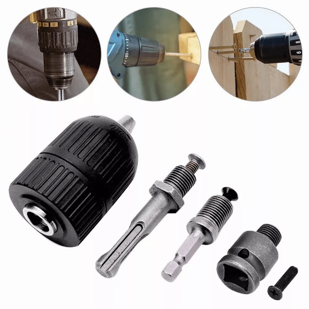 Broquero Chuck 1/2 Adaptador Sds Plus Destornillador Impact - Negro - Ver 1