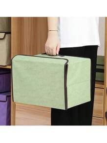 Cajas de almacenaje Plegable, Conjunto de 2 Cajas Organizadoras Tela, Cubos de Almacenamiento Organizadores de Contenedore para Ropa Juguetes Libros - Verde - Ver 5