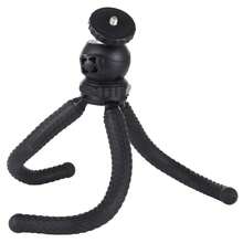 PULUZ Mini Octopus Flexible Phone Tripod, Portable And Flexible Adjustable Cell Phone Stand Holder With Ball Head Compatible With IPhone Android Phone Compact Digital Camera Sports Camera Black - Black - View 2