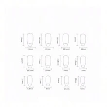 24 Uñas Postizas De Color Dorado Champán Y Rojo Vino, Medias Y Largas - Burdeos - Ver 6