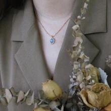 Random 1pc Elegant Simple Snake Chain Pendant Necklace For Girls - Multicolor - View 2