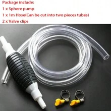 自吸式油液抽取器泵,附油箱吸管,汽油與水轉移用管(附1米長管子+1個氣球+2個夾子) - 深灰色 - 查看 8