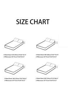 2-3入組花卉印花床上用品套件，其中包含一張床單和兩個枕套 (床單深度: 30公分) - 藍底枝椏 - 查看 3