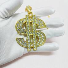 3/1pc European & American COS Hip Hop CCB Exaggerated Necklace, Big Gold Chain, Plastic Imitation Gold Performance Festival Prop Chain Set