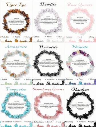1pc Fashion Energy Semi-Precious Stone Bracelets Natural Stone Quartz 8MM Stretch Bracelets For Women Men Friendship Jewelry Gifts