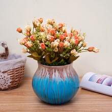 1 Bó hoa Hoa hồng nhân tạo , 7 Thân cây & 28 Hoa , Thực tế , Đẹp & Lãng mạn , Trang trí đám cưới , Cô dâu Bó hoa , Buổi tiệc & Nhà  Đồ trang trí , Lễ cưới Đạo cụ nhiếp ảnh - Màu Hồng  San hô - Xem 2