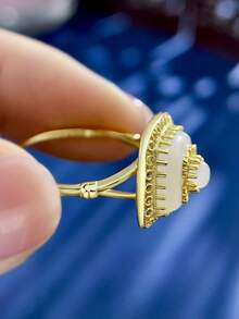 Nhẫn đơn đẹp - Vàng - Xem 11