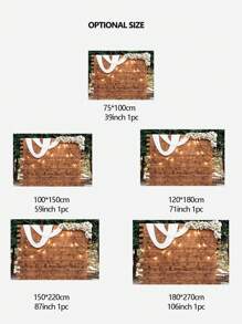 1片婚禮/情人節攝影佈景花草木頭牆背景布 - 彩色 - 查看 3