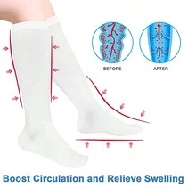 Pack De 3 Medias Elásticas Para Aliviar Varices/circulación - Negro - Ver 6