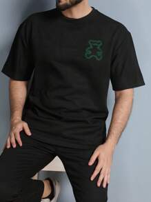 Men T-Shirts - 黑色 - 查看 7