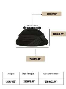 HIMESPORT 黑色羊毛毡法国女帽贝雷帽带丝带高雅时尚 Reteo 派对软呢帽