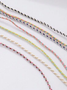 7 Unids/set Coloridos Accesorios De Decoración Para El Cabello Trenzado - Multicolor - Ver 5