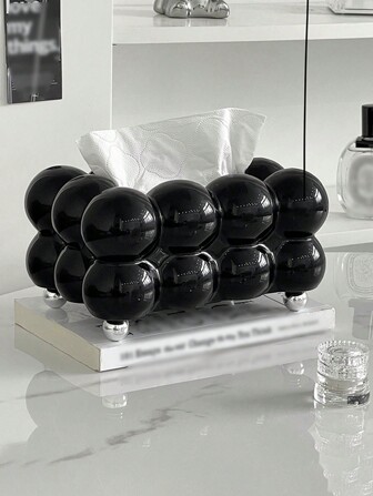 1pc Stylish And Cute Ball Shaped Plastic Tissue Box, Suitable For Living Room As High-End And Luxurious Tea Table Decorative Napkin Case For Home Use, Home Stuff, Table, Home Decorations, Home Organization And Storage, Room Decor, Room Decor Bedroom, Kitchen Accessories, Kitchen Tools, Organizer Kitchen, Travel, Holiday,Tissue Box Holder,Napkin Holder,Festival Family Gathering,Kitchen Dining Table DecorFor Home Kitchen Bedroom Living Room Dining Room, Home Decoration Accessories, Decorative Box,Women Wedding Gift,Summer Travel Holiday Festival Must-Have