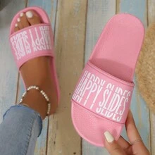 2033新款潮流软橡胶底女士室内拖鞋透气防滑耐磨防臭夏季时尚拖鞋 - 粉色 - 查看 2