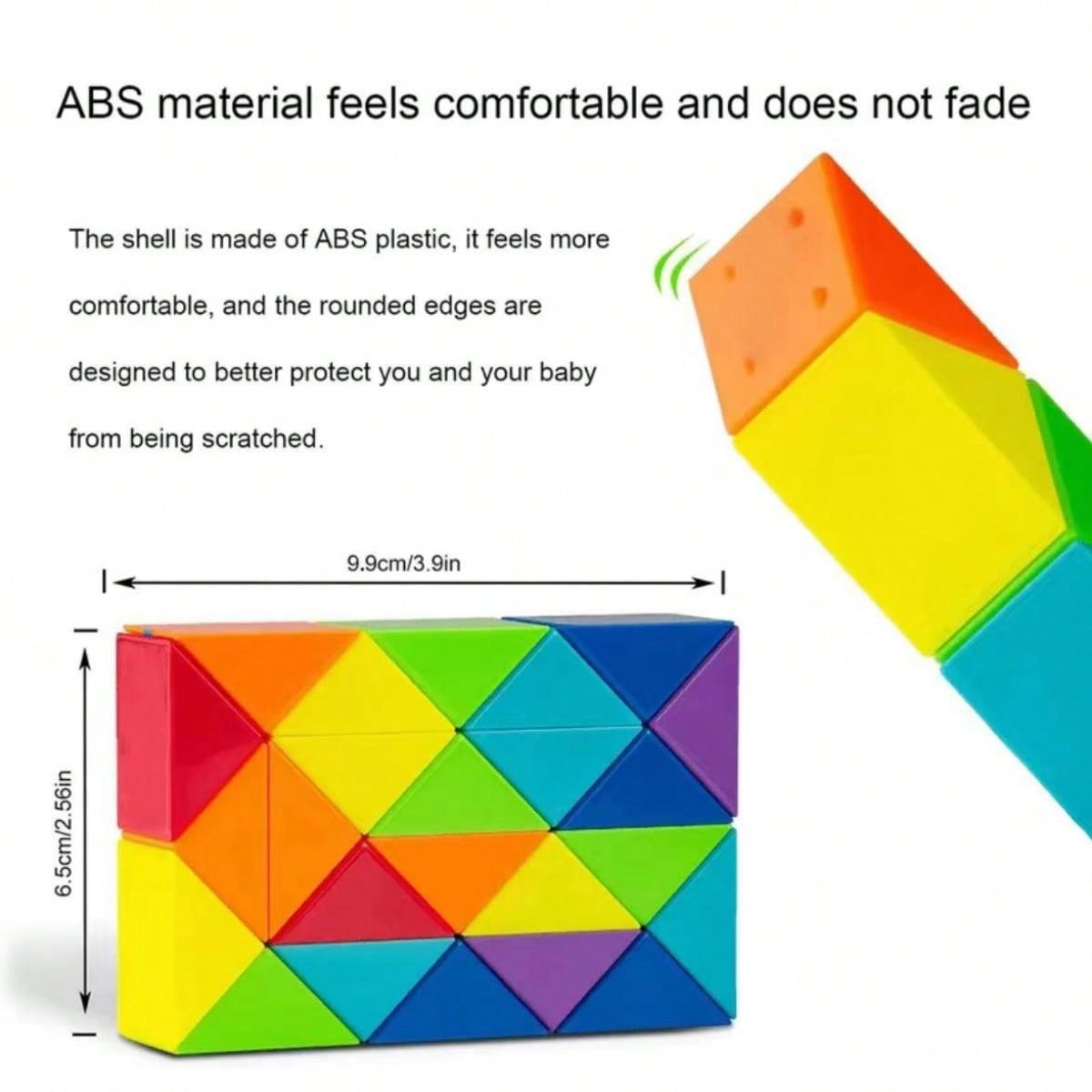 Fidget Toy Cube Twisted Puzzle With 2448 Wedges & Large Size Rainbow