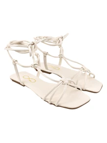 Women Flat Sandals - 白色 - 查看 4