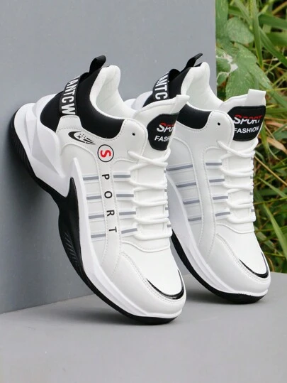 Men's Shock-Absorbing Basketball Shoes, Durable Non-Slip Athletic Shoes For Youth Teenager