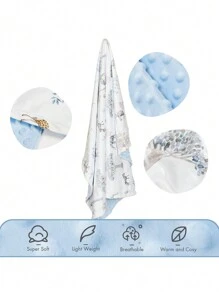 GLLQUEN BABY Baby Blankets, Super Soft Comfy Blankets, Minky Baby Blanket For Newborn, Stroller Shower Gifts - Animal - View 3