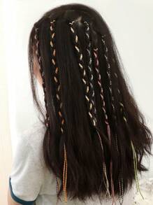 7 Unids/set Coloridos Accesorios De Decoración Para El Cabello Trenzado - Multicolor - Ver 1