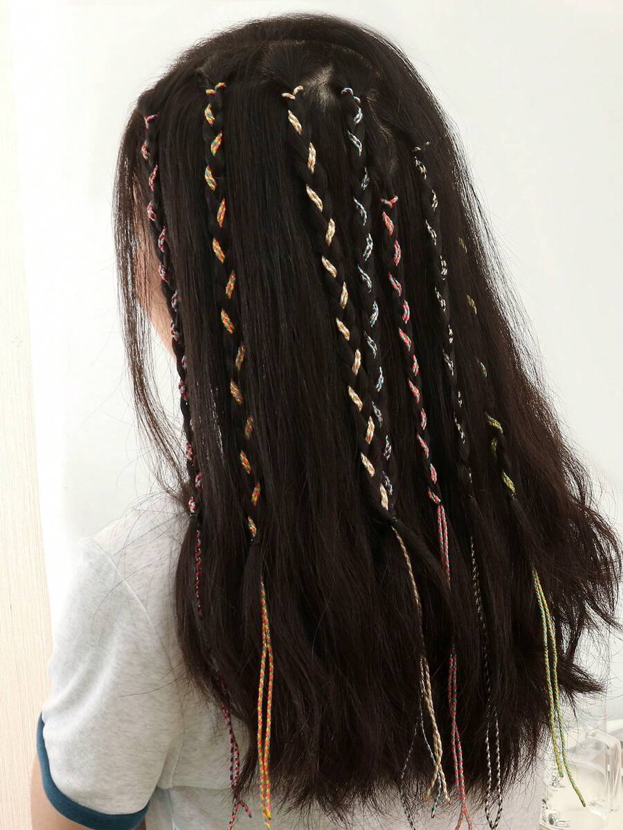 7 Unids/set Coloridos Accesorios De Decoración Para El Cabello Trenzado - Multicolor - Ver 1