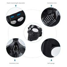 CHCYCLE Motorcycle Goggles Mask Skull Airsoft Mask Skeleton  Fans  Mask for Halloween Paintball Game Movie Party - Multicolor - View 2