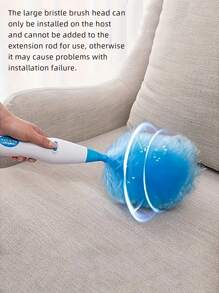 360° Rotating Electric Dust Remover With Extendable Handle For Deep Cleaning - Blue - View 2