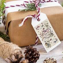 30pcs vintage Animals Rabbit Bear Thanks Stickers Small Store Gift Box Packaging Self adhesive Sticker Decoration Sealing Personalized Label - Beige - View 9