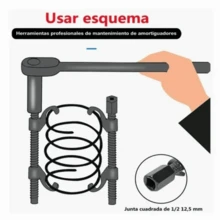Opresor De Resorte Para Amortiguador Auto  Compresor Universal Profesional Resistente Alta Calidad - Negro - Ver 2