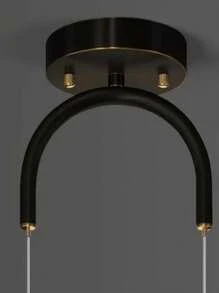 Fylbinye 1pc 2-Light Gold Crystal Chandelier Modern Pendant Light For Bedside Bedroom Study Livingroom Coffeeshop - Black - View 5