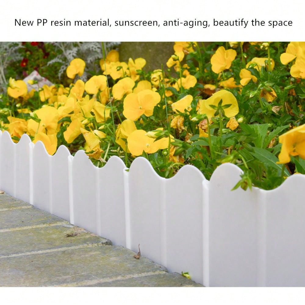 20pcs Garden Fence Edging, Plastic Landscape Edging Corner Section ...
