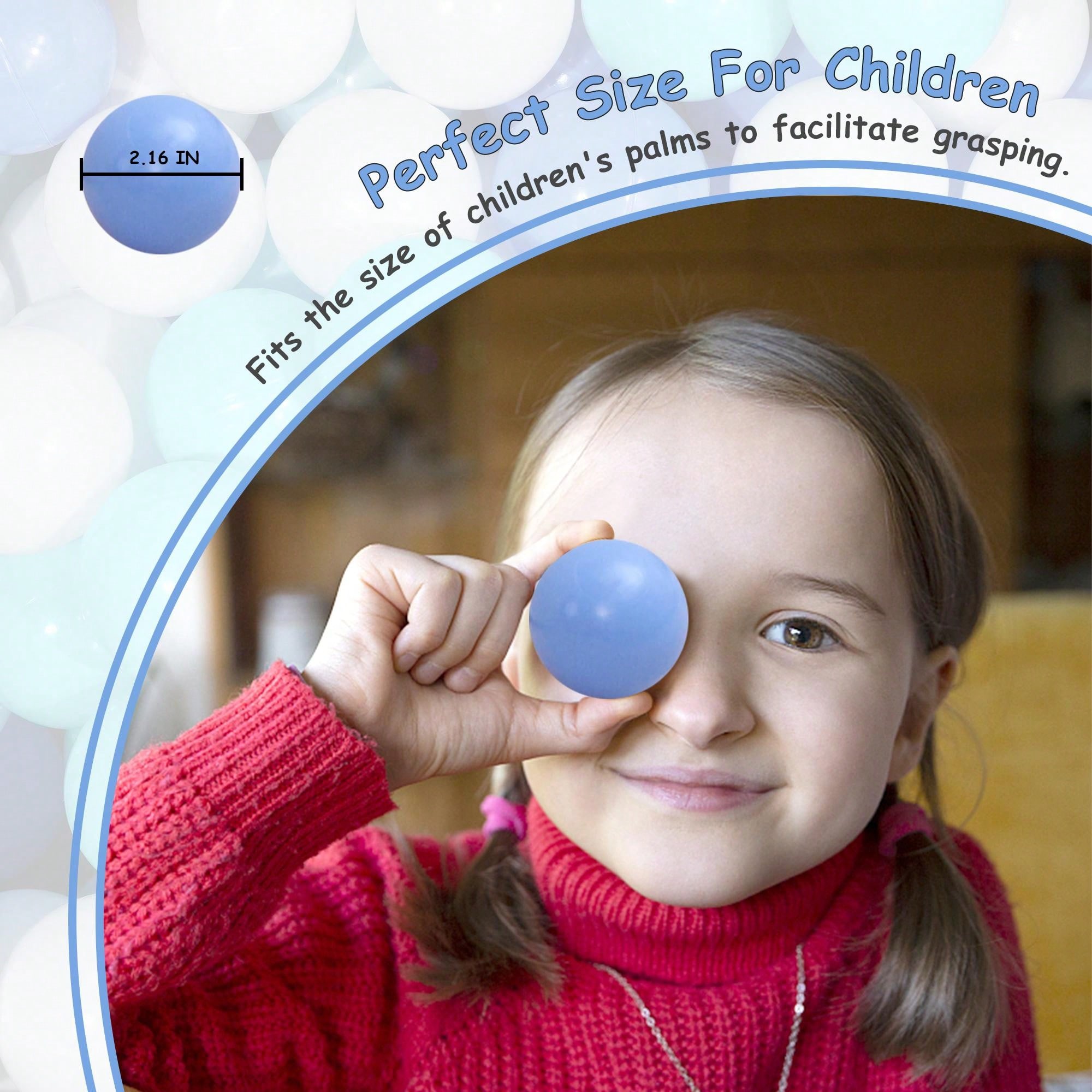 100 Ball Pit BallsThicken Plastic Balls 2.16 In For Toddlers Babies