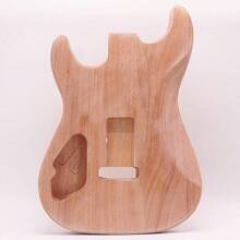 inspireguitar 龍血樹木紋電吉他琴體套裝配上霧面鏡面完成,適合diy - 原木顏色 - 查看 2