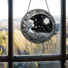 1 szt. Z Galaktyka Okrągły Postać Sceneria Akrylowy Słońce Przyłbica Okno Wieszanie ścienne Obraz Dekoracje Odpowiedni Dla Okno Wiszące , Boże Narodzenie Na wolnym powietrzu , Ogród  , Salon , Dom , Ogród  Dekoracje - galaktyka - Zobacz 6