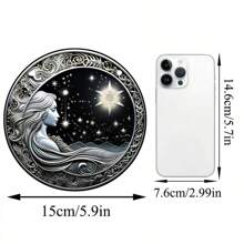 1 szt. Z Galaktyka Okrągły Postać Sceneria Akrylowy Słońce Przyłbica Okno Wieszanie ścienne Obraz Dekoracje Odpowiedni Dla Okno Wiszące , Boże Narodzenie Na wolnym powietrzu , Ogród  , Salon , Dom , Ogród  Dekoracje - galaktyka - Zobacz 3