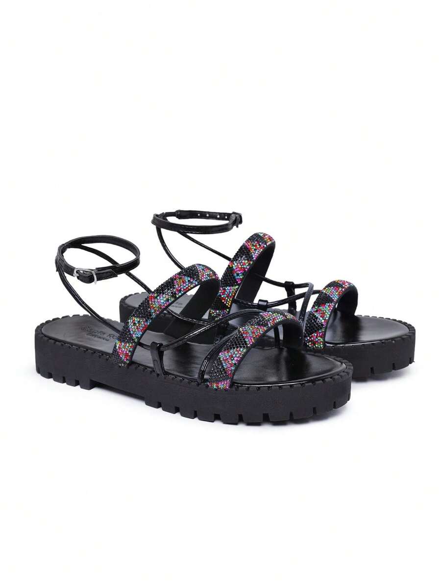 Women Flat Sandals - màu đen - Xem 1