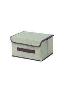 Cajas de almacenaje Plegable, Conjunto de 2 Cajas Organizadoras Tela, Cubos de Almacenamiento Organizadores de Contenedore para Ropa Juguetes Libros - Verde - Ver 9